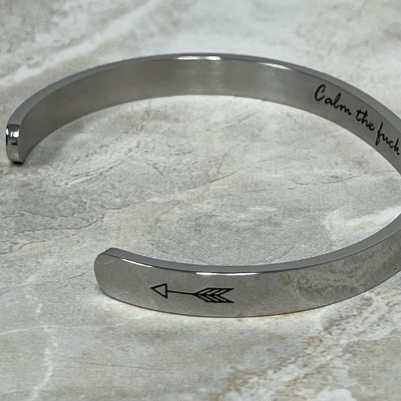 Jewelry - Women’s Stainless Steel Mantra Cuff Bracelet